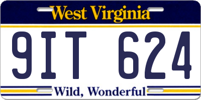 WV license plate 9IT624
