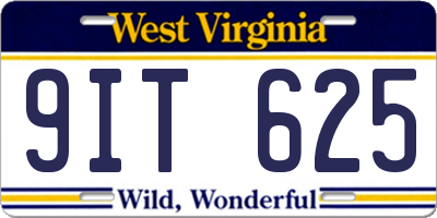 WV license plate 9IT625