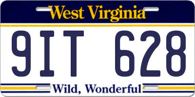 WV license plate 9IT628
