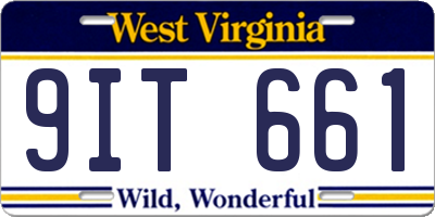 WV license plate 9IT661