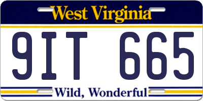 WV license plate 9IT665