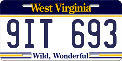 WV license plate 9IT693
