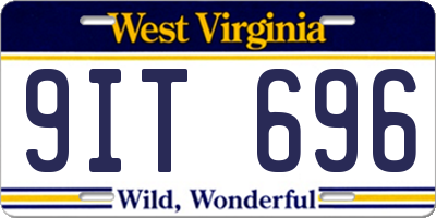 WV license plate 9IT696