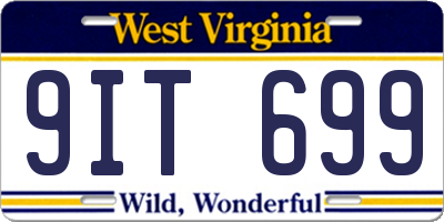 WV license plate 9IT699