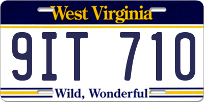 WV license plate 9IT710