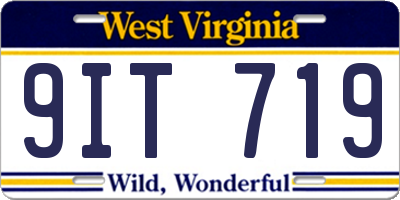 WV license plate 9IT719