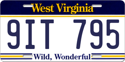 WV license plate 9IT795