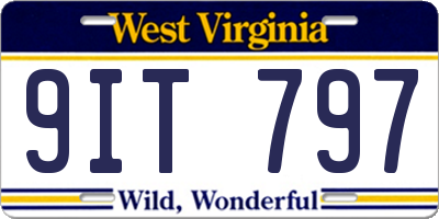 WV license plate 9IT797