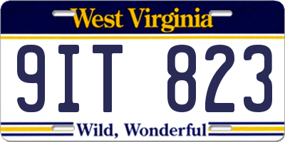 WV license plate 9IT823