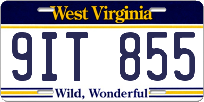 WV license plate 9IT855