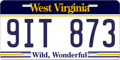 WV license plate 9IT873