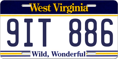 WV license plate 9IT886