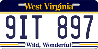 WV license plate 9IT897