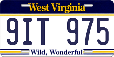 WV license plate 9IT975