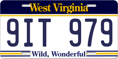 WV license plate 9IT979