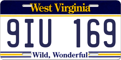 WV license plate 9IU169
