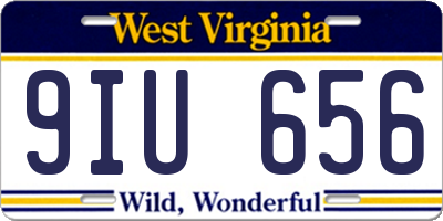 WV license plate 9IU656