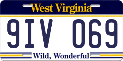 WV license plate 9IV069