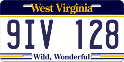 WV license plate 9IV128