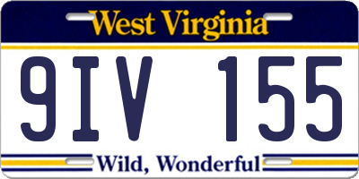 WV license plate 9IV155