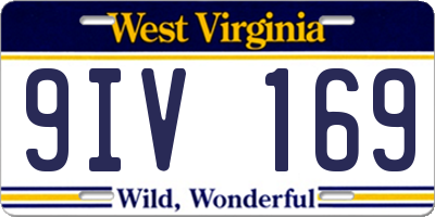 WV license plate 9IV169