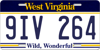 WV license plate 9IV264