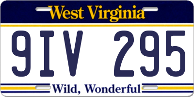 WV license plate 9IV295