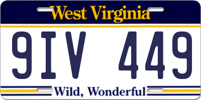 WV license plate 9IV449