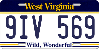 WV license plate 9IV569