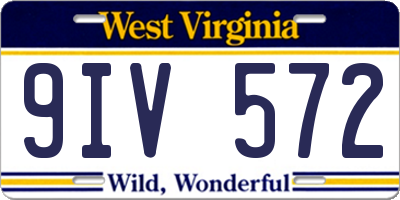 WV license plate 9IV572
