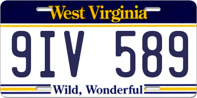 WV license plate 9IV589
