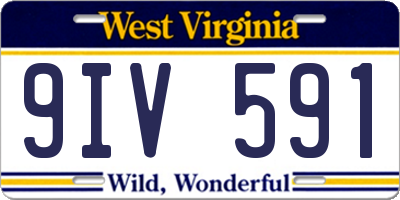 WV license plate 9IV591