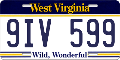 WV license plate 9IV599