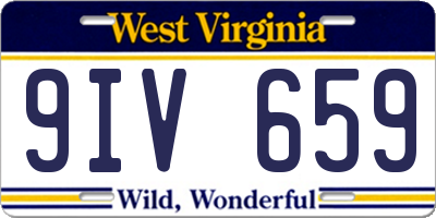 WV license plate 9IV659