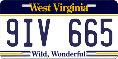 WV license plate 9IV665