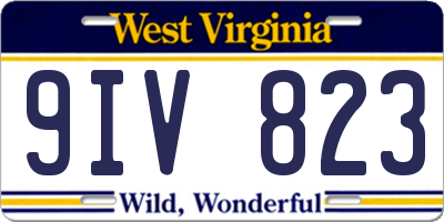 WV license plate 9IV823