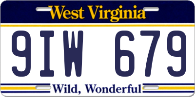 WV license plate 9IW679