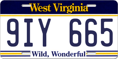 WV license plate 9IY665