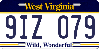 WV license plate 9IZ079