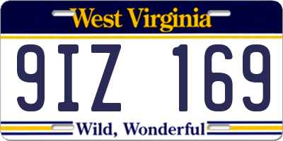 WV license plate 9IZ169