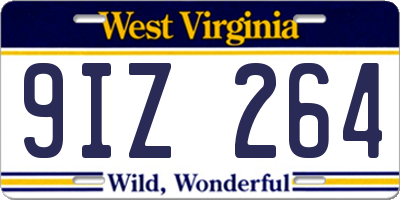 WV license plate 9IZ264