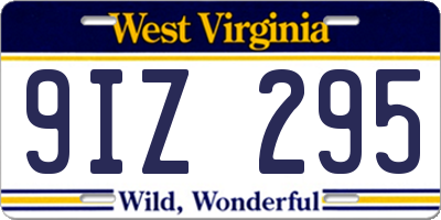 WV license plate 9IZ295