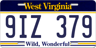 WV license plate 9IZ379