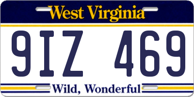 WV license plate 9IZ469
