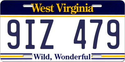 WV license plate 9IZ479