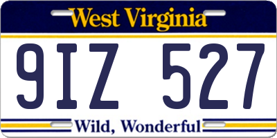 WV license plate 9IZ527