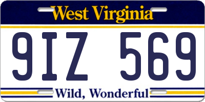 WV license plate 9IZ569