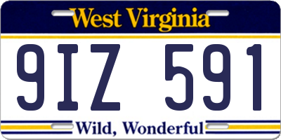 WV license plate 9IZ591