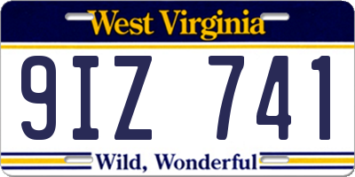 WV license plate 9IZ741