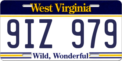 WV license plate 9IZ979